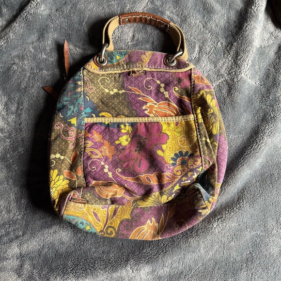 Fossil Multicolor Patchwork Mini Backpack Style Bag - Picture 4 of 6